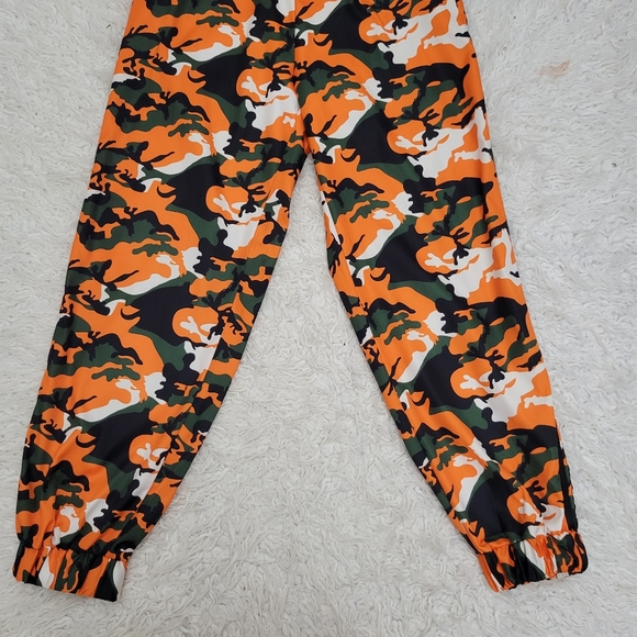 I Am Gia Camo Jogger Pants Sz Medium Orange - Picture 7 of 11